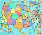 Mounted United States wall maps
