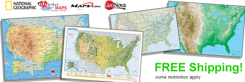World's largest selection of Physical USA Wall Maps