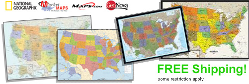 World's largest selection of Political USA Wall Maps