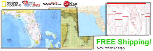 World's largest selection of Florida Wall Maps