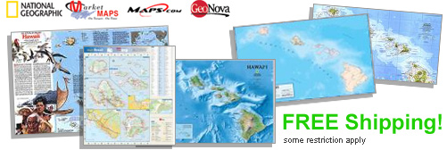 World's largest selection of Hawaii Wall Maps