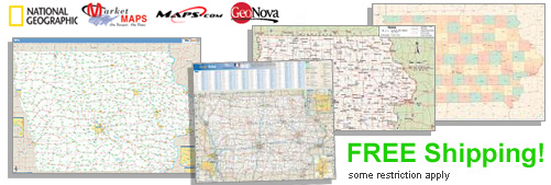 World's largest selection of Iowa Wall Maps