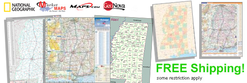 World's largest selection of Mississippi Wall Maps