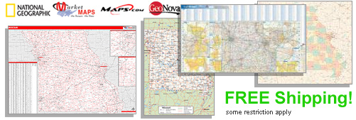 World's largest selection of Missouri Wall Maps