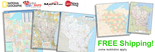 World's largest selection of Wisconsin Wall Maps