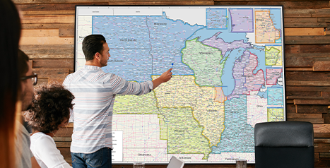 Make Better Decisions with Sales Territory Wall Maps