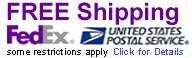 Free Shipping via Fedex and USPS. Click for Details.