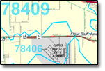 Premium Style Metro Area Zip Code Wall Maps