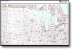 Premium Style Regional Zip Code Wall Maps