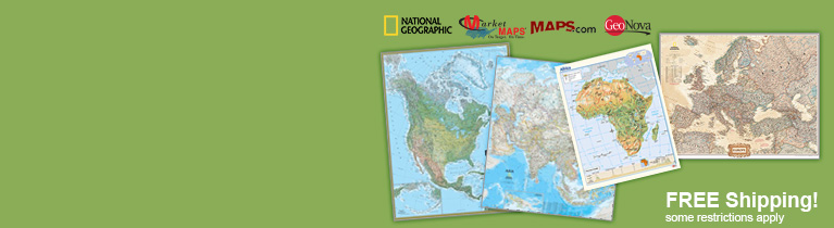 World's largest selection of Continent Wall Maps