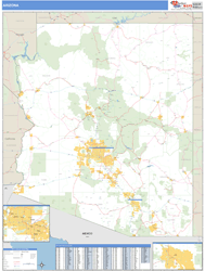 Arizona Zip Code Wall Map