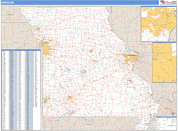 Missouri Zip Code Wall Map