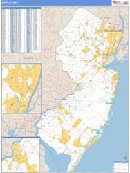 New Jersey Zip Code Wall Map