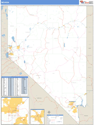 Nevada Zip Code Wall Map