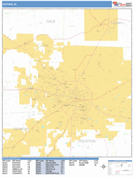Dothan Wall Map by MarketMAPS