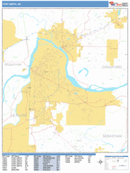 Fort Smith Wall Map by MarketMAPS