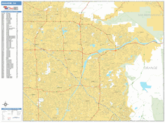 Anaheim Zip Code Wall Map by MarketMAPS