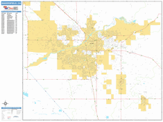 Bakersfield Zip Code Wall Map by MarketMAPS