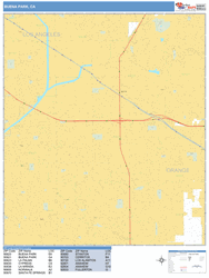 Buena Park Wall Map by MarketMAPS
