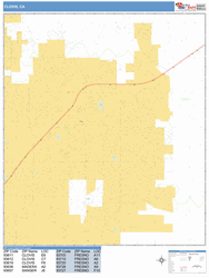 Clovis Zip Code Wall Map by MarketMAPS