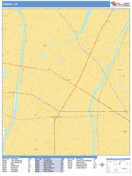 Downey Wall Map by MarketMAPS