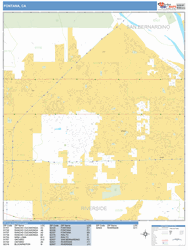 Fontana Wall Map by MarketMAPS