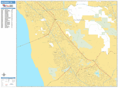 Hayward Zip Code Wall Map by MarketMAPS