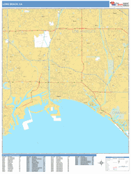 Long Beach Wall Map by MarketMAPS
