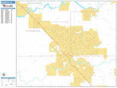 Modesto Zip Code Wall Map by MarketMAPS