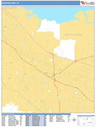 Mountain View Wall Map by MarketMAPS