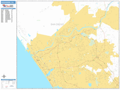 Oceanside Zip Code Wall Map by MarketMAPS