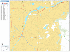 Orange Wall Map by MarketMAPS