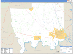 Autauga Wall Map by MarketMAPS