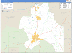 Bibb Wall Map by MarketMAPS
