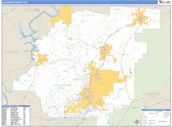 Calhoun Wall Map by MarketMAPS