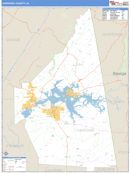 Cherokee Wall Map by MarketMAPS