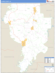 Clarke Wall Map by MarketMAPS