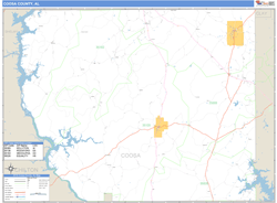 Coosa Wall Map by MarketMAPS