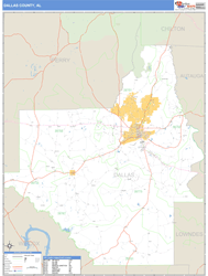 Dallas Wall Map by MarketMAPS
