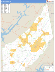 De Kalb Wall Map by MarketMAPS