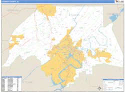 Etowah Wall Map by MarketMAPS