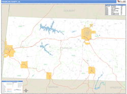 Franklin Wall Map by MarketMAPS