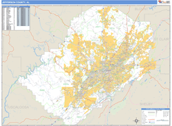 Jefferson Wall Map by MarketMAPS