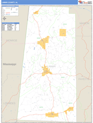 Lamar Wall Map by MarketMAPS
