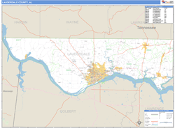 Lauderdale Wall Map by MarketMAPS
