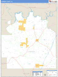 Lowndes Wall Map by MarketMAPS