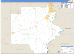 Russell Wall Map by MarketMAPS