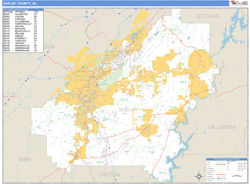 Shelby Wall Map by MarketMAPS