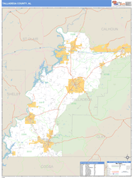 Talladega Wall Map by MarketMAPS