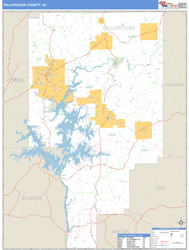 Tallapoosa Wall Map by MarketMAPS